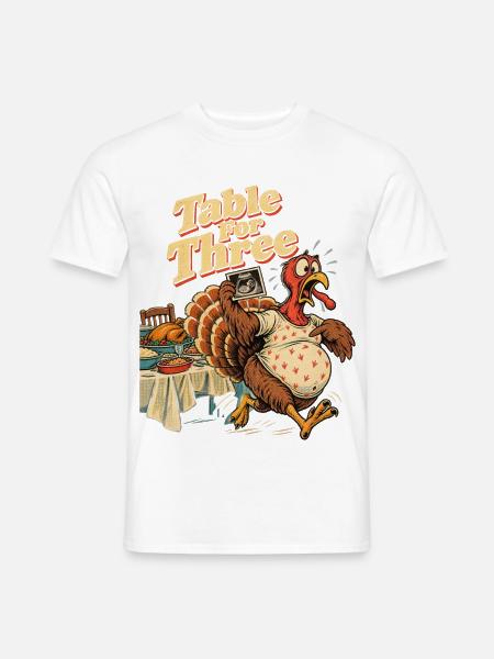 Table For Three lustige - Männer T-Shirt - Weiß