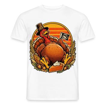 Thanksgiving Truthahn Ultraschall Retro Baby - Männer T-Shirt - Weiß - Vorne - AI Model Male 178 dark (178cm)