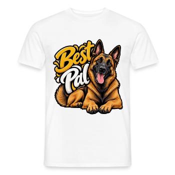 Belgischer Schäferhund - Männer T-Shirt - Weiß - Vorne - AI Model Male 178 dark (178cm)