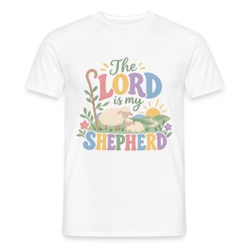 Der Herr ist mein Hirte - Männer T-Shirt - Weiß - Vorne - AI Model Male 178 dark (178cm)
