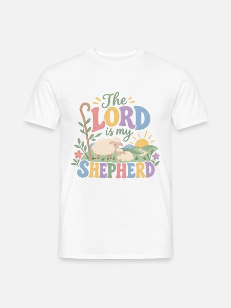 Der Herr ist mein Hirte - Männer T-Shirt - Weiß