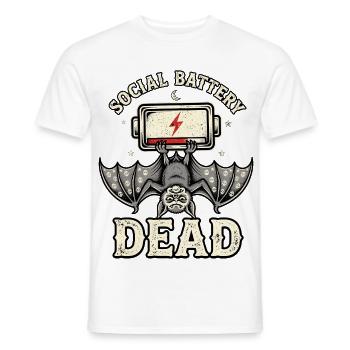 Soziale Batterie ausgeschaltet - Männer T-Shirt - Weiß - Vorne - AI Model Male 178 dark (178cm)