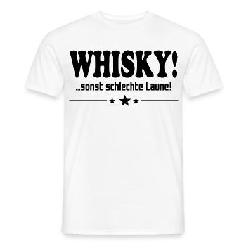 Whisky trinken Schlechte Laune Alkohol Saufen - Männer T-Shirt - Weiß - Vorne - AI Model Male 178 dark (178cm)