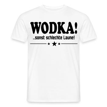 Wodka trinken Schlechte Laune Alkohol Saufen - Männer T-Shirt - Weiß - Vorne - AI Model Male 178 dark (178cm)