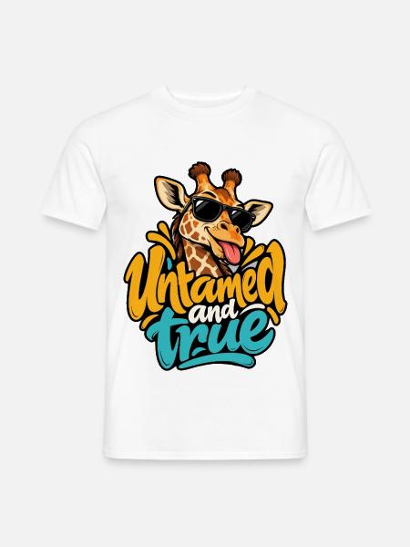 Giraffe - Männer T-Shirt - Weiß