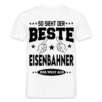 Eisenbahner Der Beste der Welt Berufe  Arbeit - Männer T-Shirt - Weiß - Vorne - AI Model Male 178 dark (178cm)