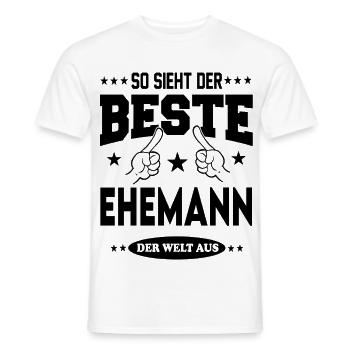 Ehemann Der Beste der Welt Hochzeit Paare Love - Männer T-Shirt - Weiß - Vorne - AI Model Male 178 dark (178cm)