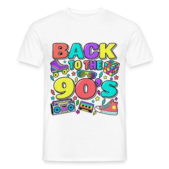 Back to the 90s Neon Retro - Männer T-Shirt - Weiß - Vorne - AI Model Male 178 dark (178cm)