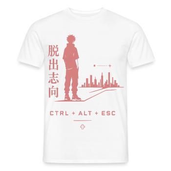Fluchtblick: Stadt und Ctrl Alt Esc - Männer T-Shirt - Weiß - Vorne - AI Model Male 178 dark (178cm)