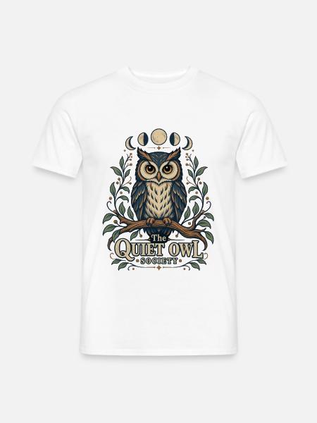 The Quiet Owl Society - Männer T-Shirt - Weiß