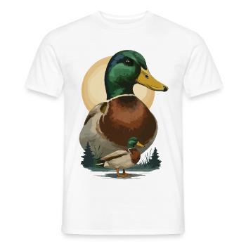 Duo Ente im Abendlicht - Männer T-Shirt - Weiß - Vorne - AI Model Male 178 dark (178cm)