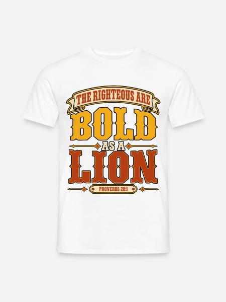 Christlicher Glaube Löwe Spruch - Männer T-Shirt - Weiß