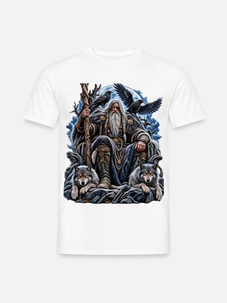 Odin – Allvater der nordischen Mythologie - Männer T-Shirt - Weiß