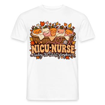 NICU-Nurse: Die kleinsten Kürbchen - Männer T-Shirt - Weiß - Vorne - AI Model Male 178 dark (178cm)