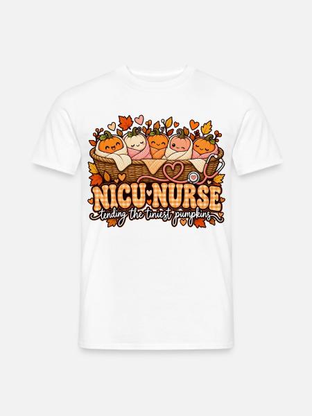 NICU-Nurse: Die kleinsten Kürbchen - Männer T-Shirt - Weiß