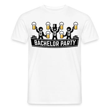 Junggesellenabschied (Junggesellenabschied / Bierkrüge / POS 2C) - Männer T-Shirt - Weiß - Vorne - AI Model Male 178 dark (178cm)