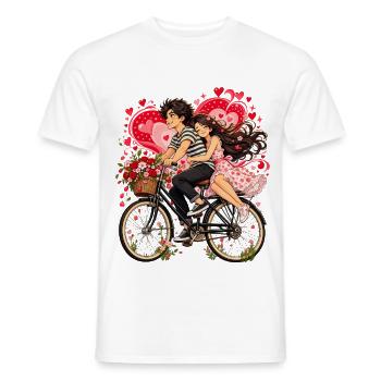 Pärchen Liebe Valentinstag Paar Geschenk - Männer T-Shirt - Weiß - Vorne - AI Model Male 178 dark (178cm)