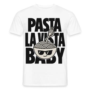 Pasta La Vista Baby – Spaghetti mit Sonnenbrille - Männer T-Shirt - Weiß - Vorne - AI Model Male 178 dark (178cm)