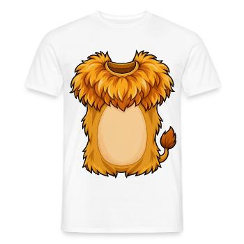 Kuschelige Löwenmähne Plüschheld - Männer T-Shirt - Weiß - Vorne - AI Model Male 178 dark (178cm)