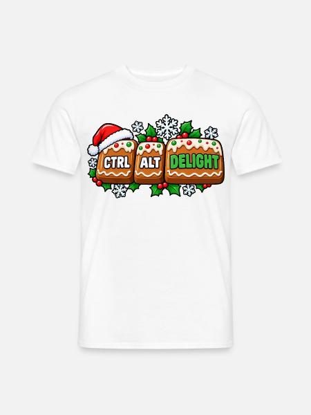 Ctrl Alt Delight Weihnachtsdesign - Männer T-Shirt - Weiß