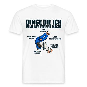  JUDO - Männer T-Shirt - Weiß - Vorne - AI Model Male 178 dark (178cm)