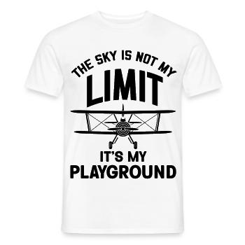 The Sky is not my Limit its my Playground Airplane - Männer T-Shirt - Weiß - Vorne - AI Model Male 178 dark (178cm)