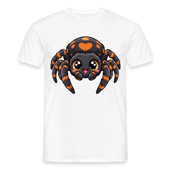 Spinne Kawaii Style – Süßes Krabbeltier - Männer T-Shirt - Weiß - Vorne - AI Model Male 178 dark (178cm)