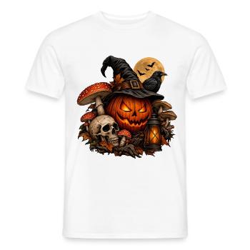 Dunkle Magie: Exklusives Halloween-Design - Männer T-Shirt - Weiß - Vorne - AI Model Male 178 dark (178cm)