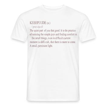 Wörterbuch-Typografie Vintage - Männer T-Shirt - Weiß - Vorne - AI Model Male 178 dark (178cm)