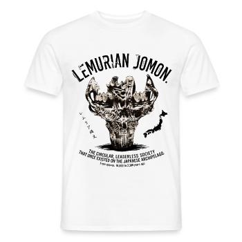 Lemurian Jomon Japan - Circular Society Pottery - Männer T-Shirt - Weiß - Vorne - AI Model Male 178 dark (178cm)