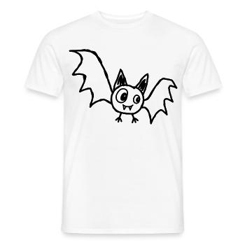 Niedliche Halloween-Fledermaus im Kritzelstil - Männer T-Shirt - Weiß - Vorne - AI Model Male 178 dark (178cm)