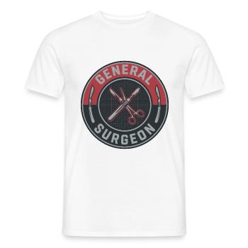 Vintage-Abzeichen der gekreuzten Skalpelle des Allgemeinchirurgen - Männer T-Shirt - Weiß - Vorne - AI Model Male 178 dark (178cm)