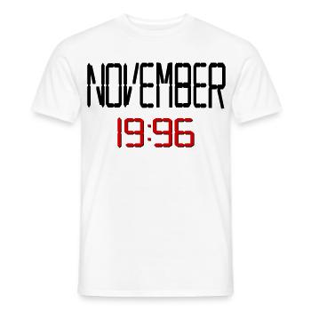 30. Geburtstag, November 1996 - Männer T-Shirt - Weiß - Vorne - AI Model Male 178 dark (178cm)