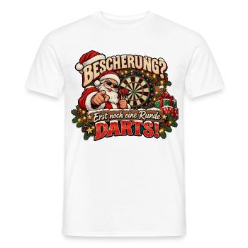 Darts lustiges weihnachtliches Motiv Dart-Motiv - Männer T-Shirt - Weiß - Vorne - AI Model Male 178 dark (178cm)