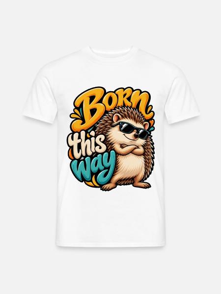 Igel - Männer T-Shirt - Weiß