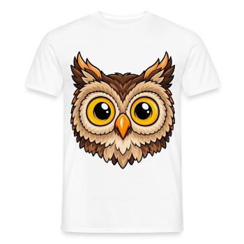 Eulenaugen PopArt Flair - Männer T-Shirt - Weiß - Vorne - AI Model Male 178 dark (178cm)