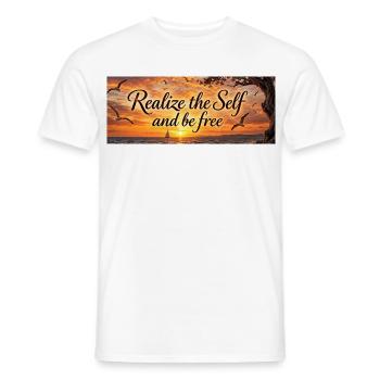 Erkenne das Selbst, sei frei - Männer T-Shirt - Weiß - Vorne - AI Model Male 178 dark (178cm)