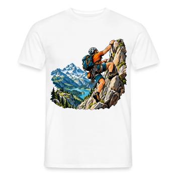 Kletter Abenteuer für Bergsteiger - Männer T-Shirt - Weiß - Vorne - AI Model Male 178 dark (178cm)