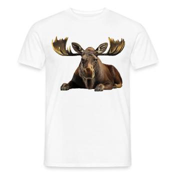 Elch Kuh - Männer T-Shirt - Weiß - Vorne - AI Model Male 178 dark (178cm)