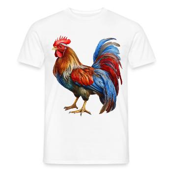 Hahn - Männer T-Shirt - Weiß - Vorne - AI Model Male 178 dark (178cm)