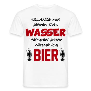 Wasser reichen Bier trinken Alkohol Sprüche - Männer T-Shirt - Weiß - Vorne - AI Model Male 178 dark (178cm)