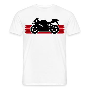 Motorrad fahren Motorradfahrer Motorradfahrerin - Männer T-Shirt - Weiß - Vorne - AI Model Male 178 dark (178cm)