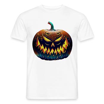 Halloween-Kuerbis - Männer T-Shirt - Weiß - Vorne - AI Model Male 178 dark (178cm)
