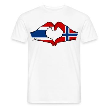 Thailand Schweden Flagge Hände Herzform - Männer T-Shirt - Weiß - Vorne - AI Model Male 178 dark (178cm)