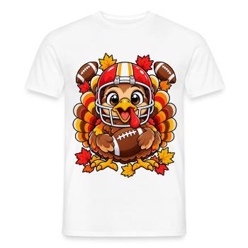 Thanksgiving Football Truthahn - Männer T-Shirt - Weiß - Vorne - AI Model Male 178 dark (178cm)
