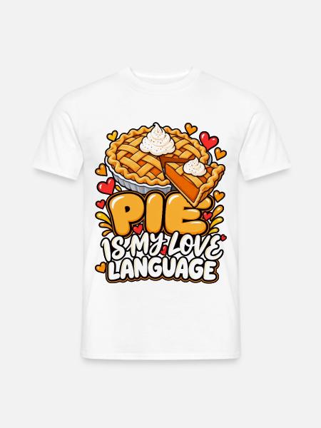 Pie ist meine Liebessprache - Männer T-Shirt - Weiß