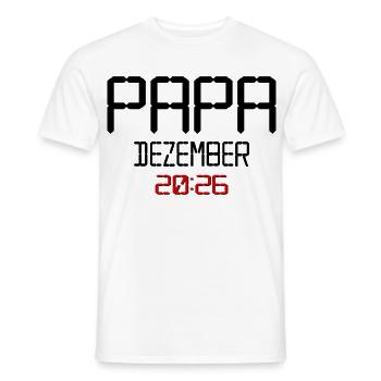 Geburt Baby Papa, Dezember 2026 - Männer T-Shirt - Weiß - Vorne - AI Model Male 178 dark (178cm)