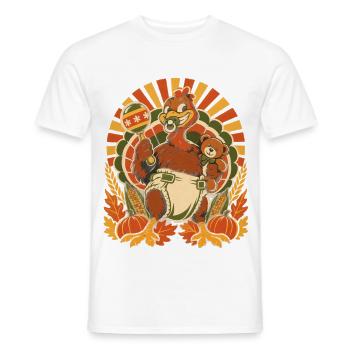 Thanksgiving-Truthahn als freches Baby - Männer T-Shirt - Weiß - Vorne - AI Model Male 178 dark (178cm)