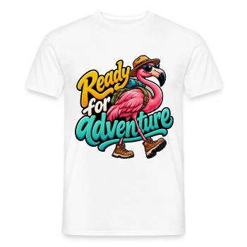 Flamingo - Männer T-Shirt - Weiß - Vorne - AI Model Male 178 dark (178cm)
