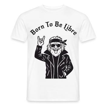 Geboren, um frei zu sein – Rückzug (dunkles Muster) - Männer T-Shirt - Weiß - Vorne - AI Model Male 178 dark (178cm)